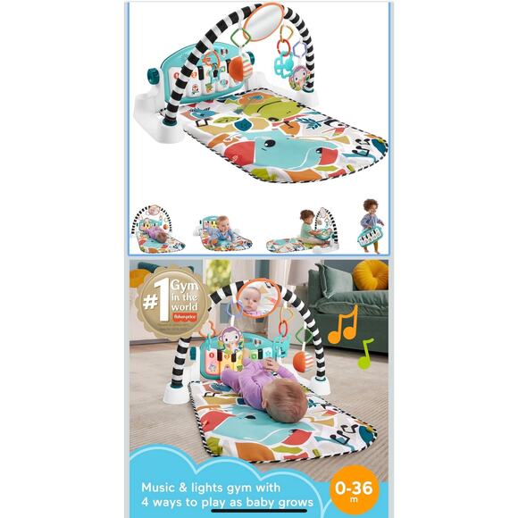 Fisher price baby playmat glow and grow kick & play  piano gym - Picture 2 of 8
